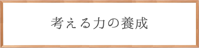 考える力の養成