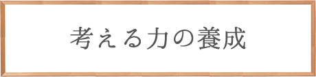 考える力の養成